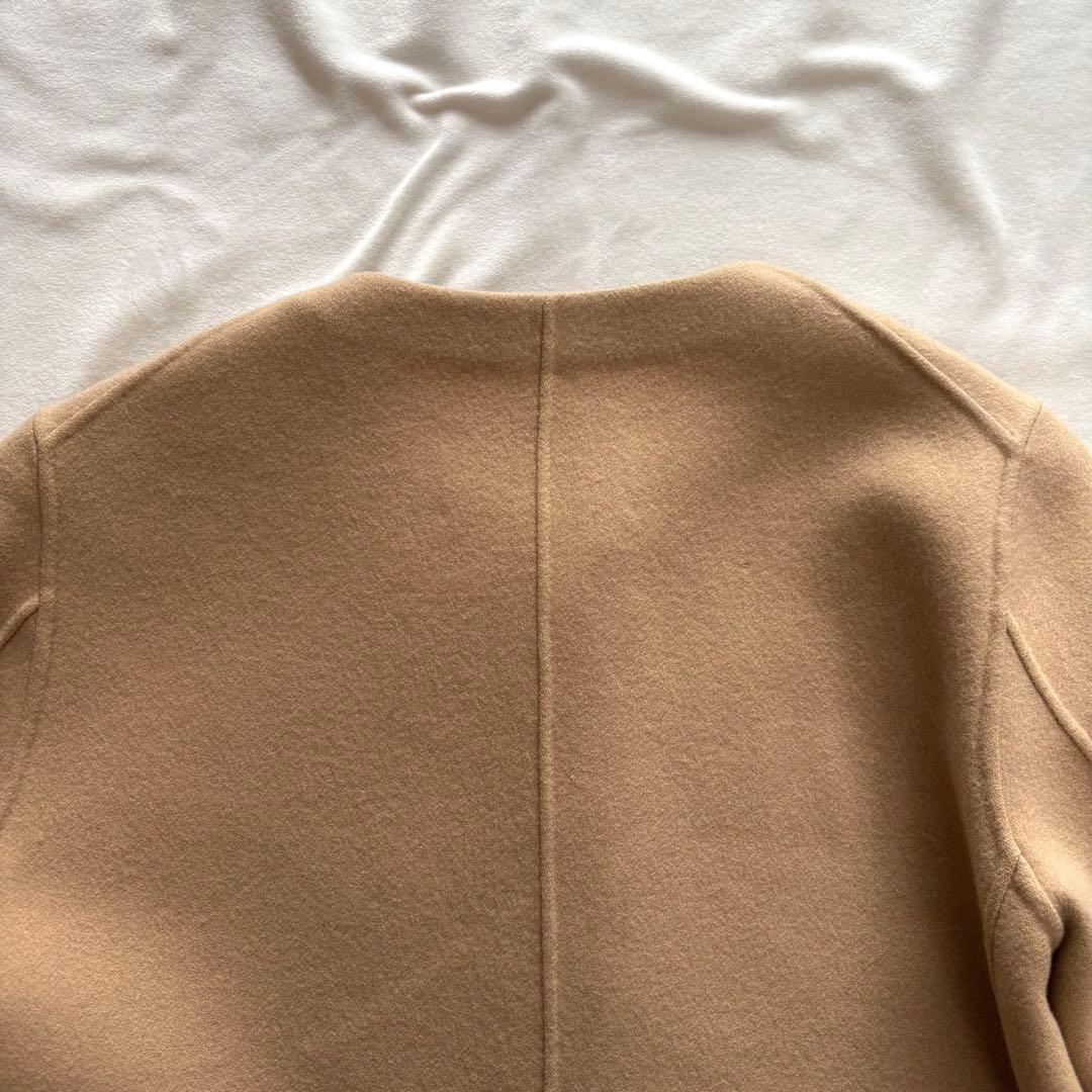 美品☆ボールジィ　トゥモローランド　カシミヤ混　ノーカラーコート ロングコート