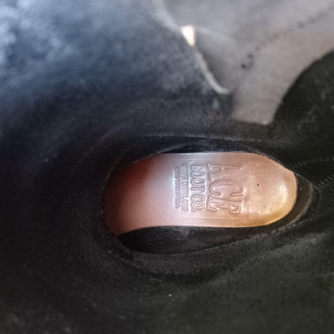 ace boots エースブーツ ブラックレザーエンジニアブーツ