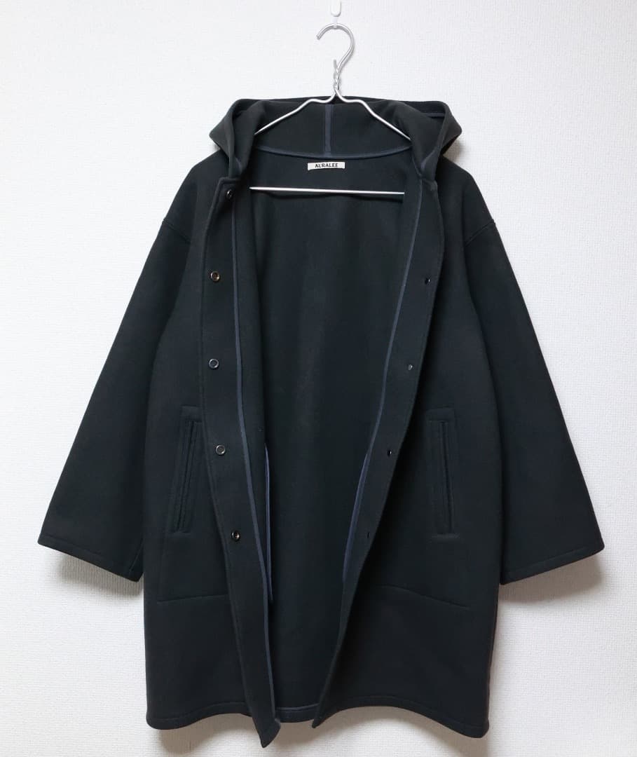 AURALEE オーラリー ヘビーメルトンフーデッドコート 1サイズ レディース