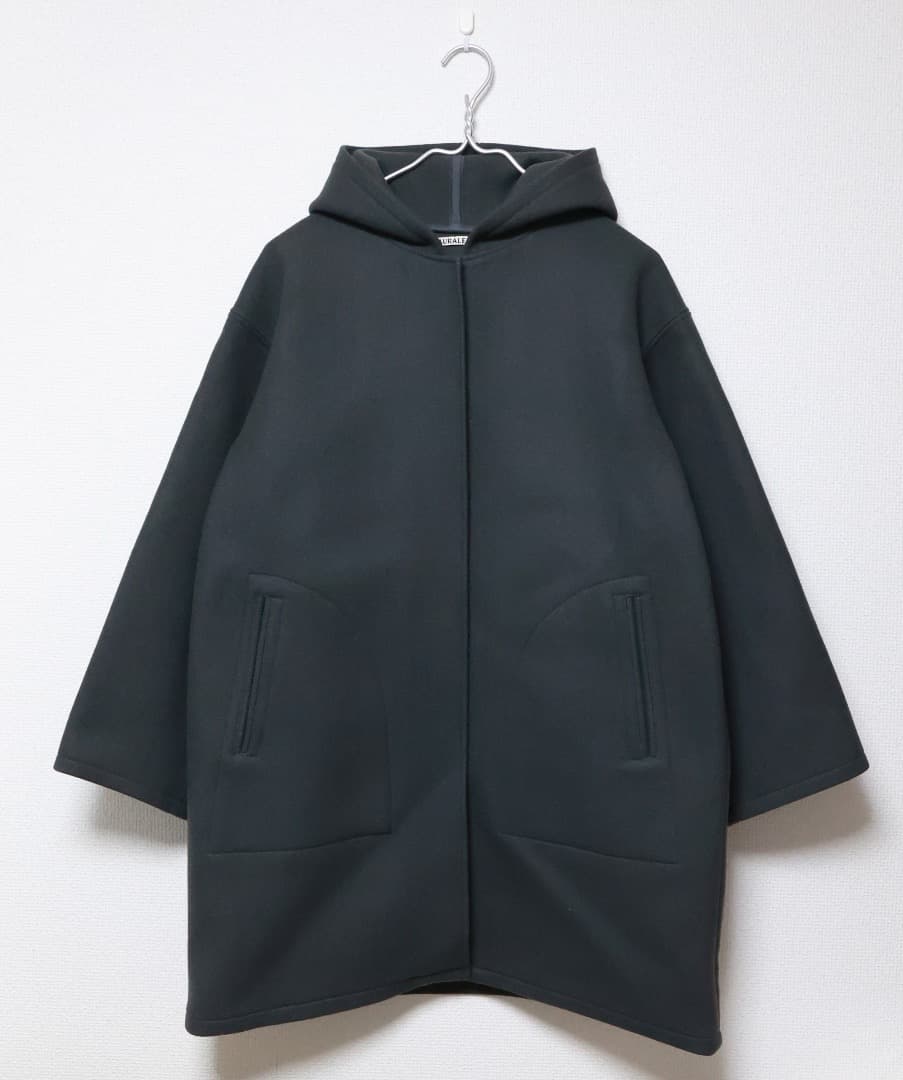 AURALEE オーラリー ヘビーメルトンフーデッドコート 1サイズ レディース