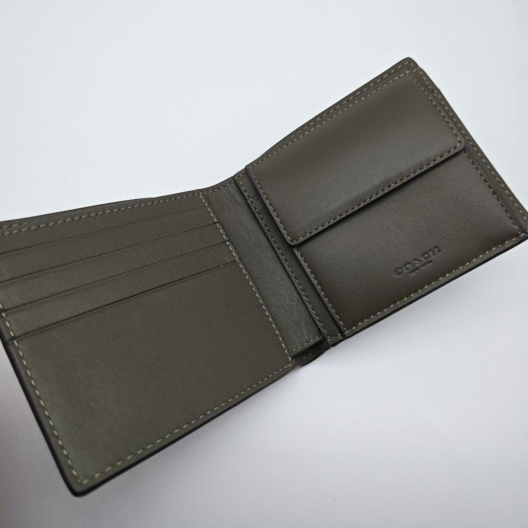 COACH 折り財布 新品 オリーブ 新作 お札入れ 小銭入れ