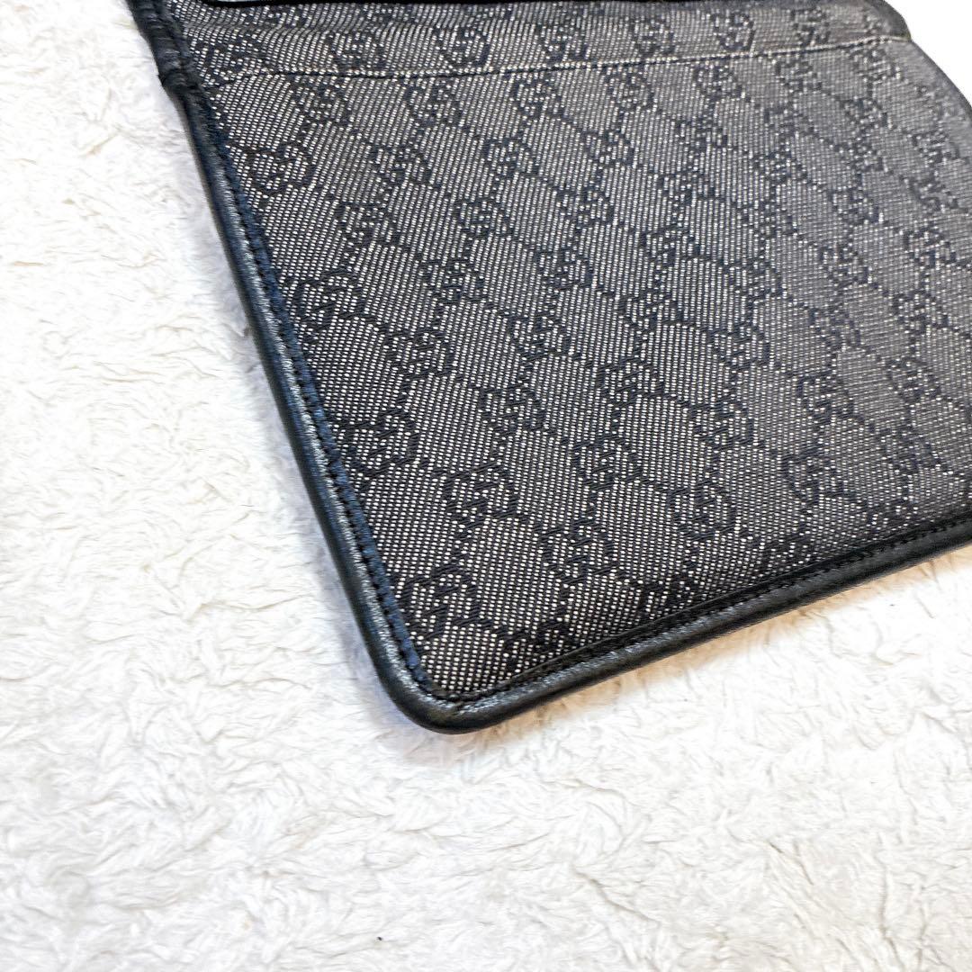 グッチ　サコッシュ　ショルダーバッグ　ナイロン　レザー　黒