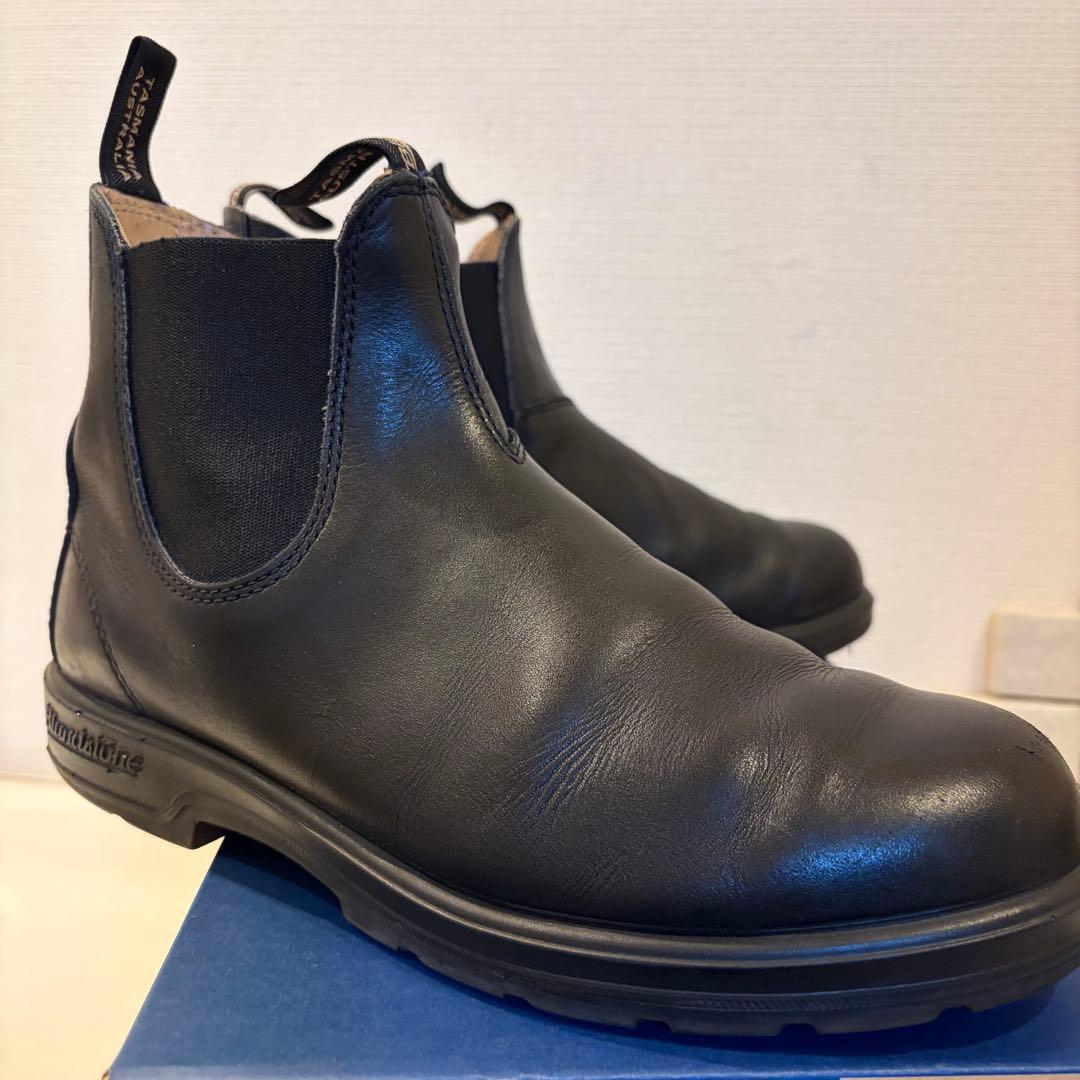 UK7 ブランドストーン　上位モデル　ブラック　本革防水　サイドゴアブーツ　人気