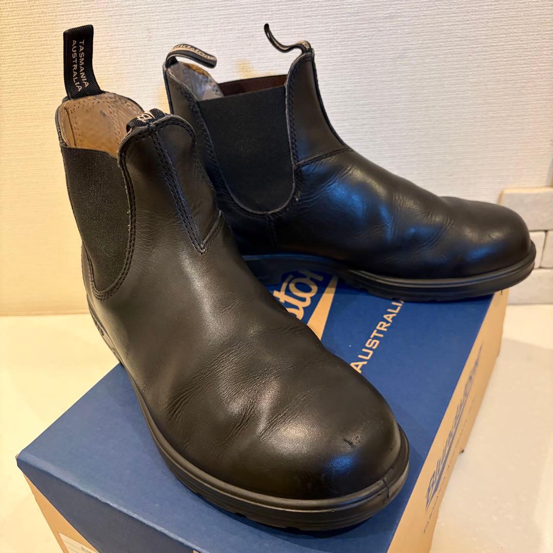 UK7 ブランドストーン　上位モデル　ブラック　本革防水　サイドゴアブーツ　人気