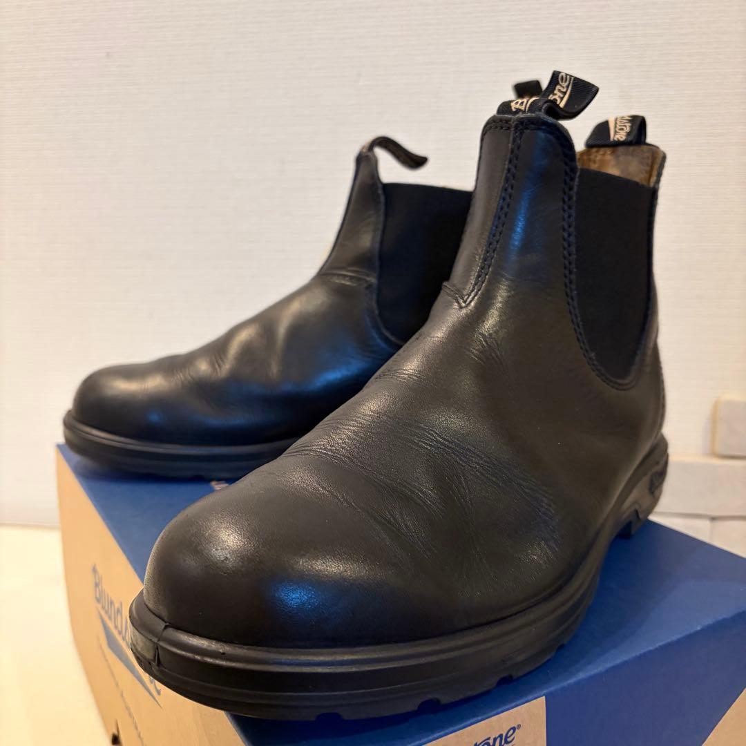 UK7 ブランドストーン　上位モデル　ブラック　本革防水　サイドゴアブーツ　人気