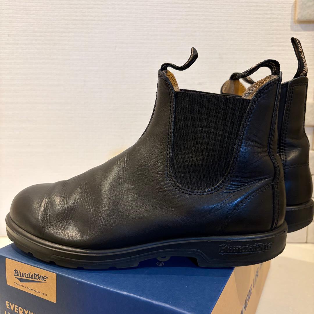 UK7 ブランドストーン　上位モデル　ブラック　本革防水　サイドゴアブーツ　人気