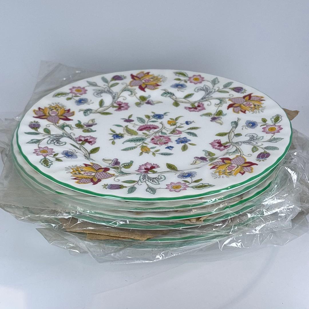 未使用品 ミントン ハドンホール プレート グリーン 6枚セット20cm 中皿