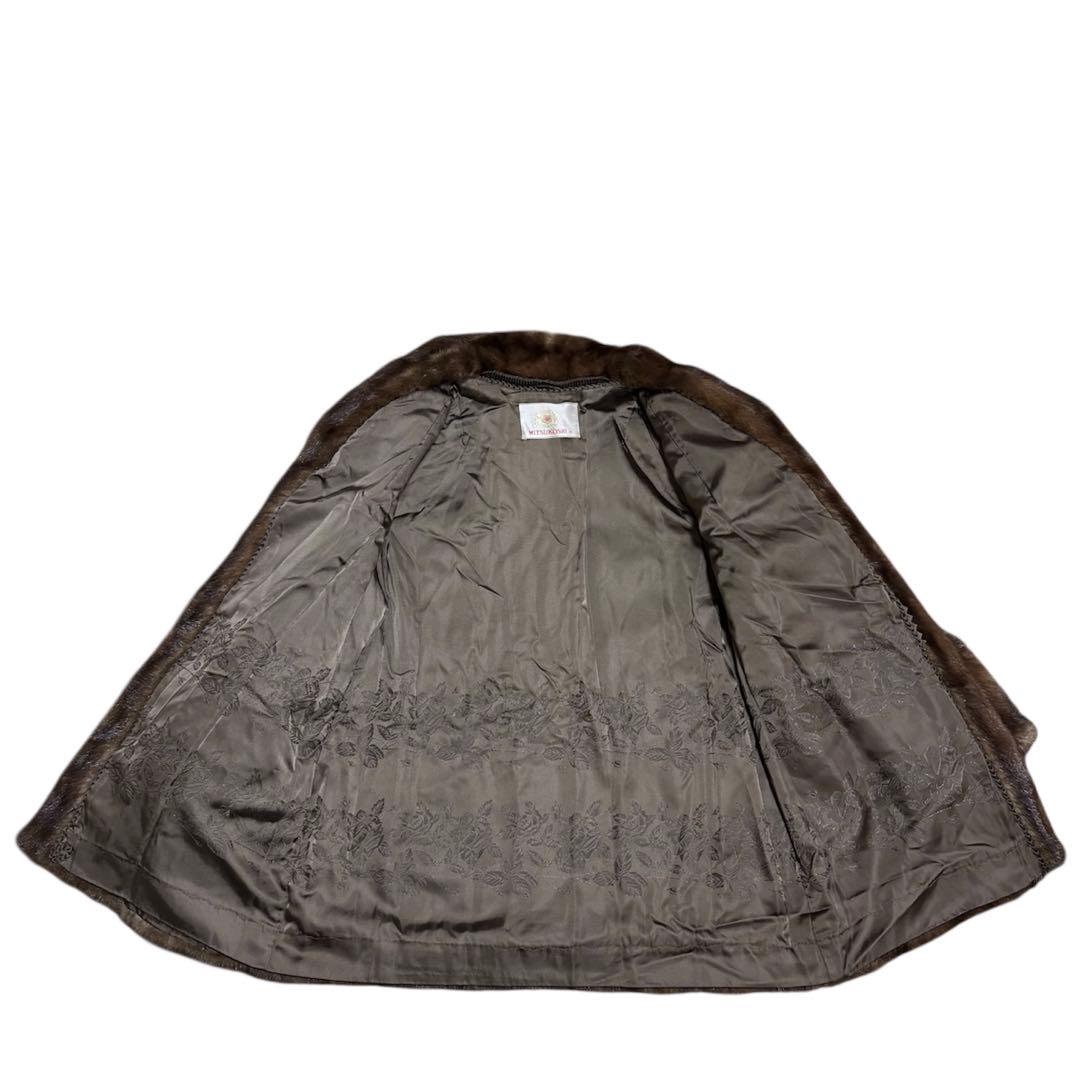 【美品】MITSUKOSHI MINKFUR/デミバフミンク/ファーコート