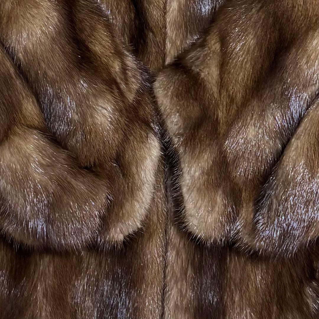 【美品】MITSUKOSHI MINKFUR/デミバフミンク/ファーコート