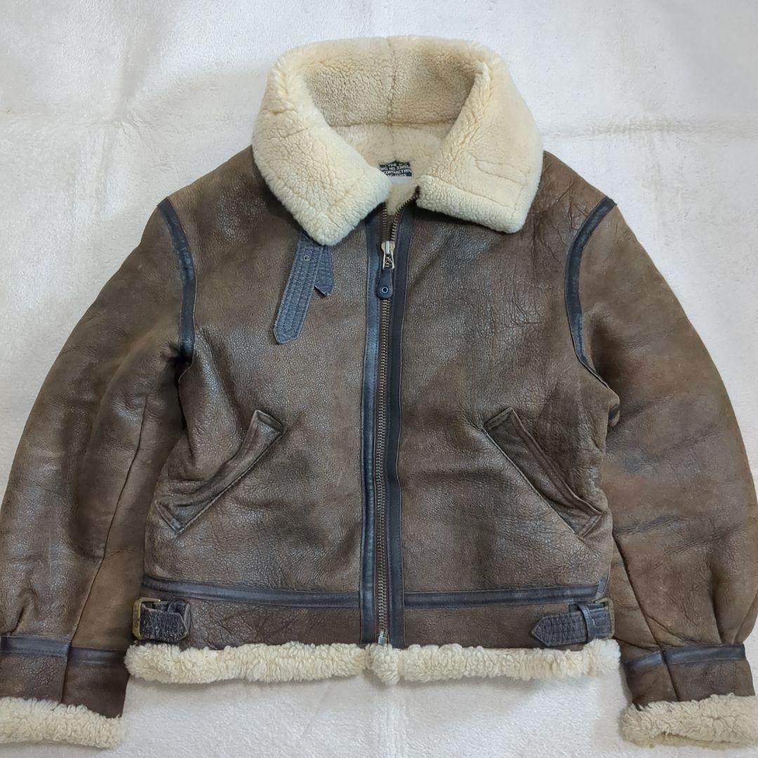 AVIREX フライトジャケット B-3 ムートン 希少 42サイズ ブラウン