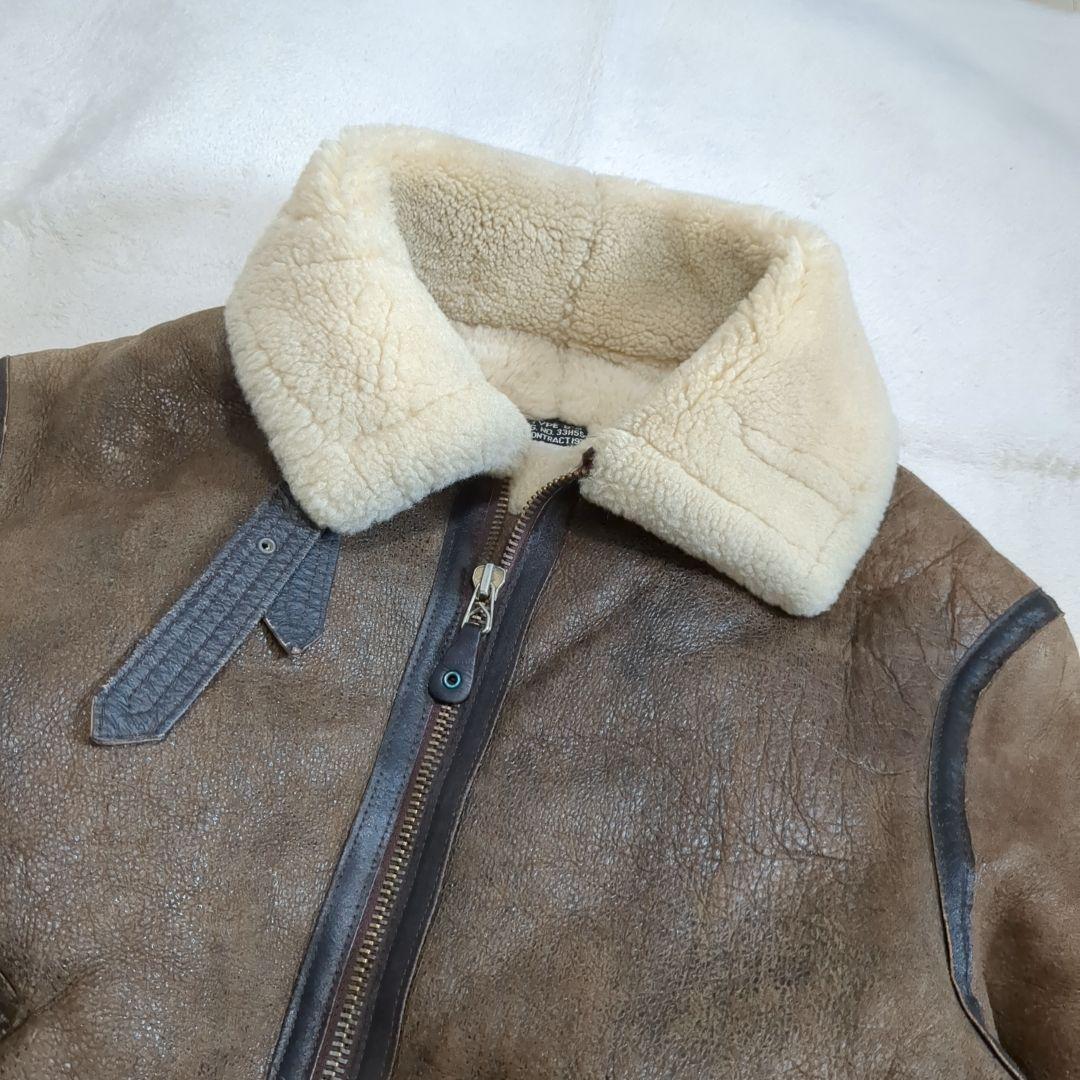 AVIREX フライトジャケット B-3 ムートン 希少 42サイズ ブラウン