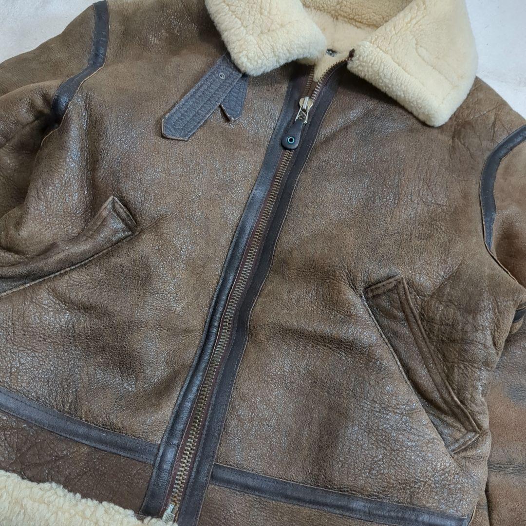 AVIREX フライトジャケット B-3 ムートン 希少 42サイズ ブラウン