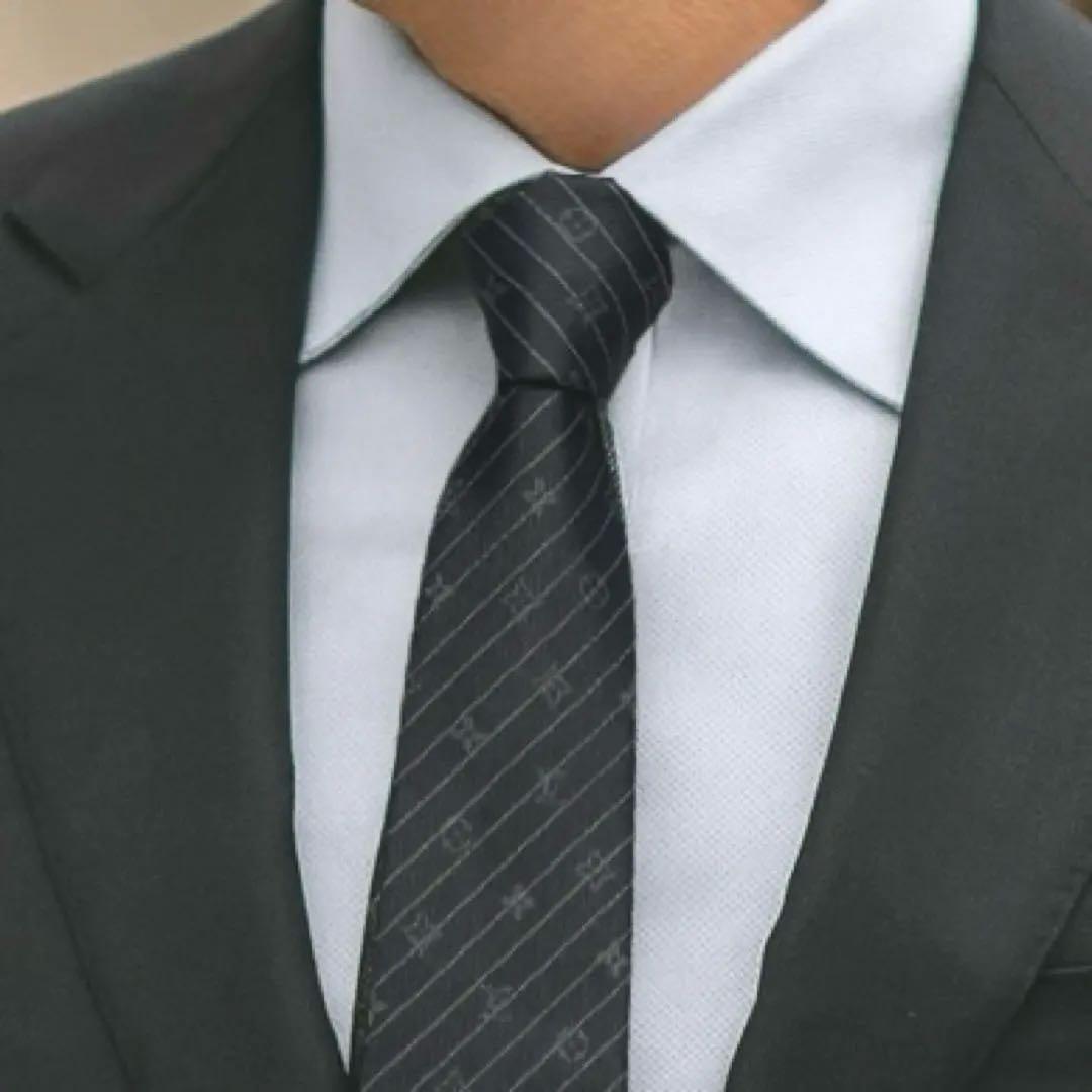 最高級 ルイヴィトン ネクタイ モノグラム インターレース グレー ガンメタ