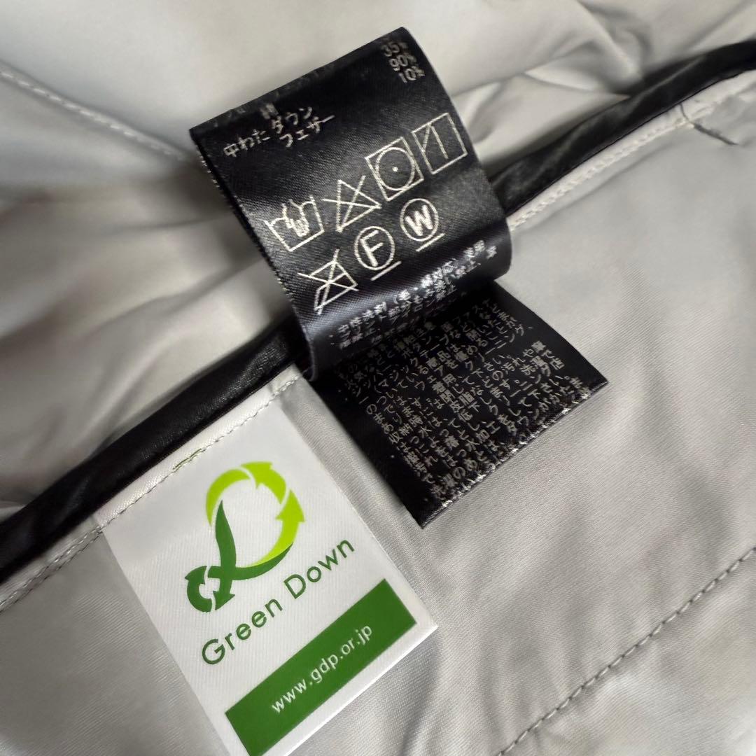 【デサントゴルフ】美品 ダウンジャケット グレー 切替 Mサイズ メンズ