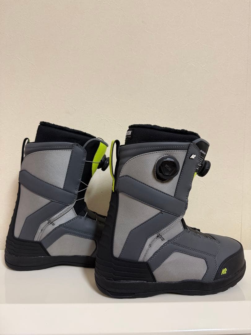 BOAシステム スノーボードブーツ グレー/ブラック/ライム