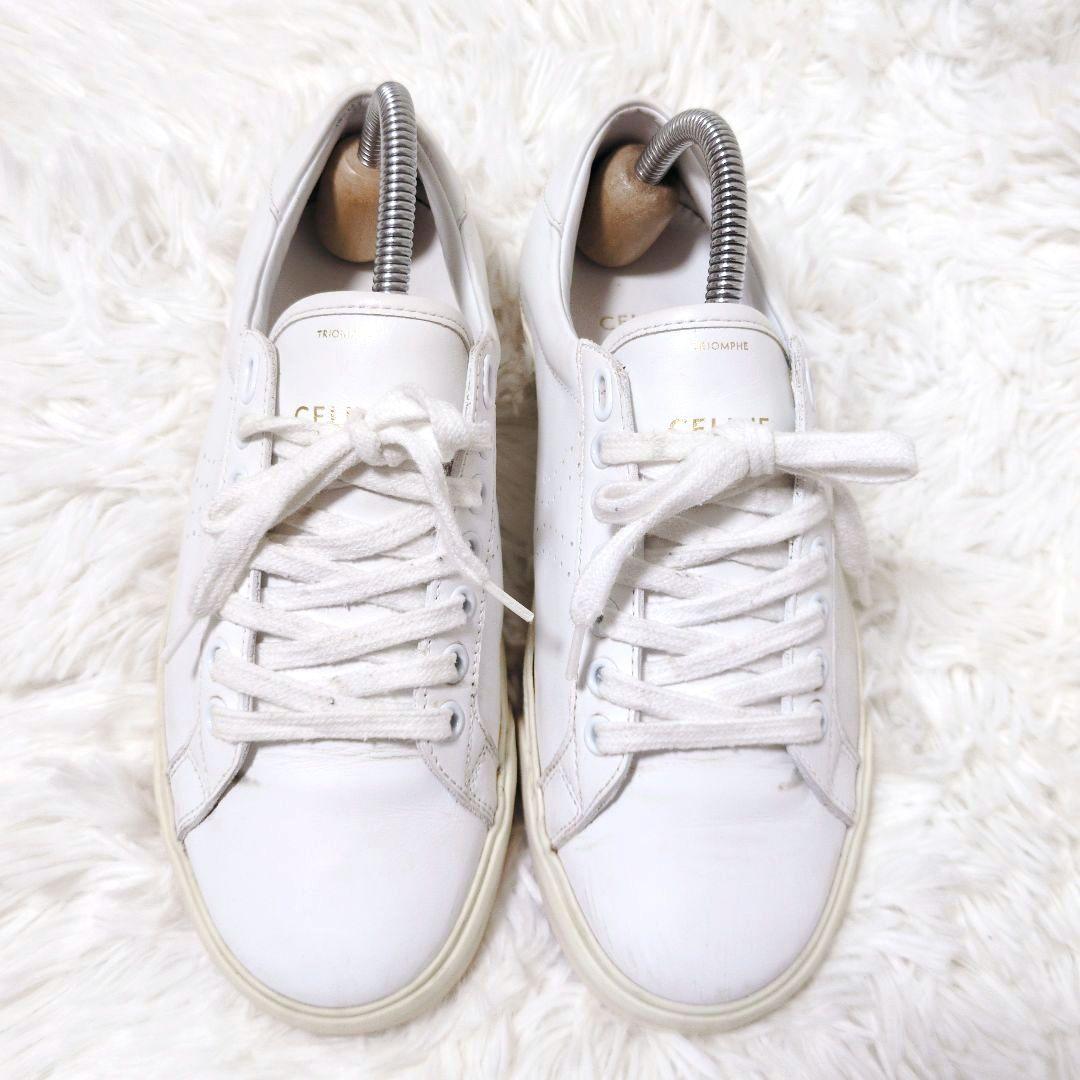 CELINE セリーヌ スニーカー トリオンフ ローカット 白 23cm