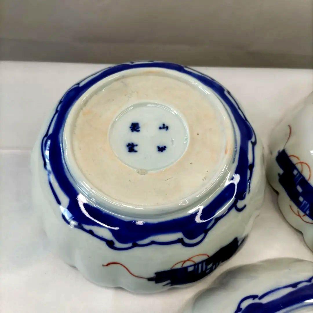 有田焼　伊万里焼　古伊万里　金彩　色絵　6寸皿　なます皿　小皿　小鉢　3客セット