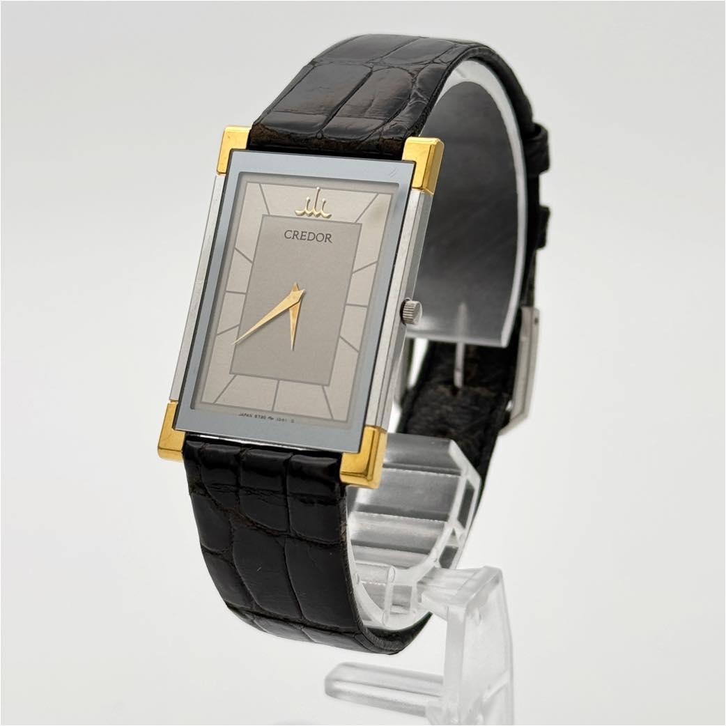 SEIKO 稼働 クレドール 6730-5711 SS + 22K SGP20