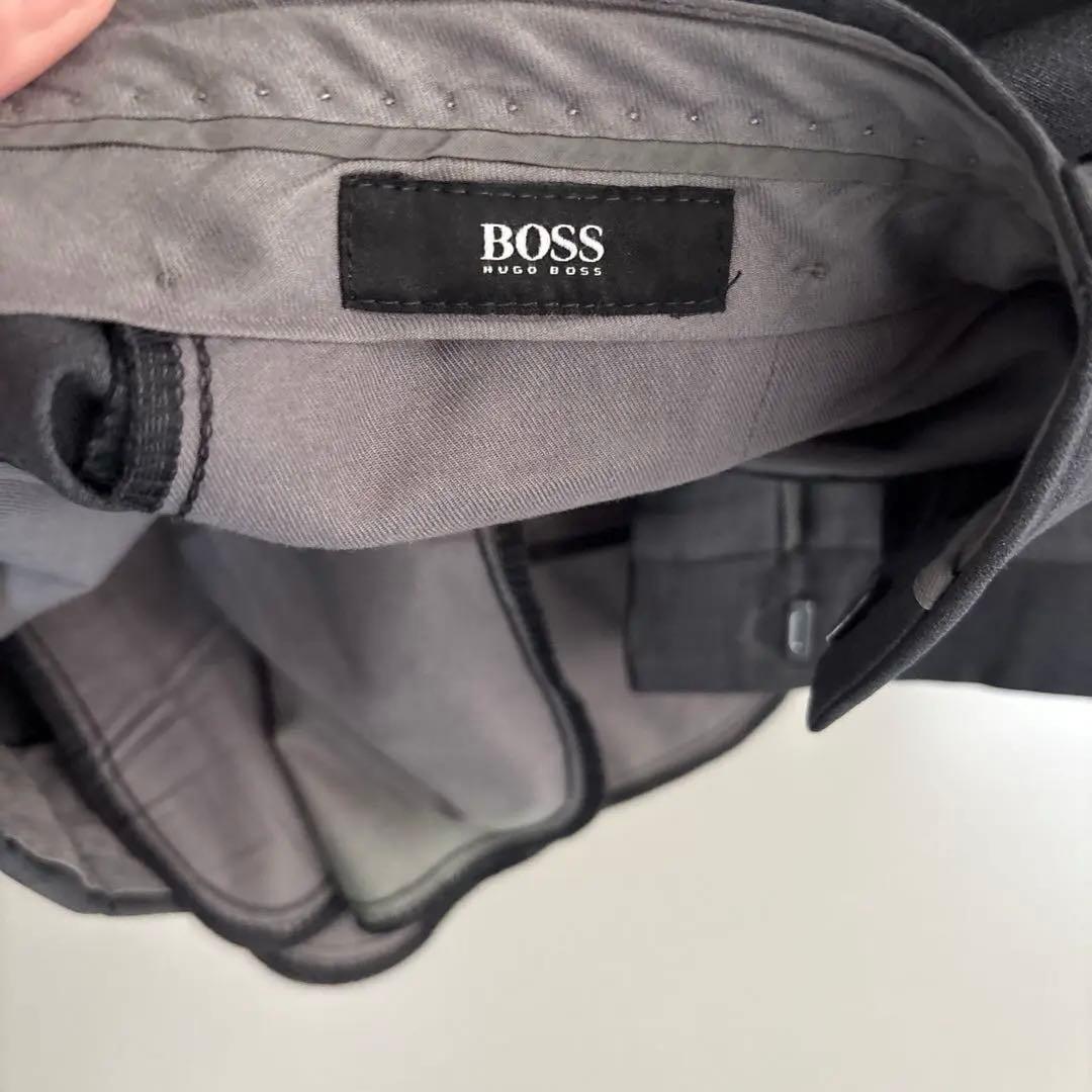 (美品) HUGO BOSS グレー ストレッチスーツ