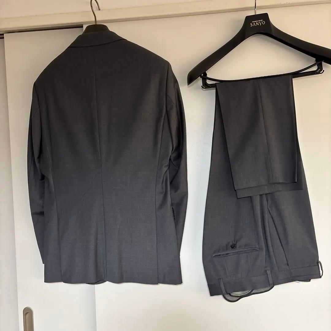 (美品) HUGO BOSS グレー ストレッチスーツ