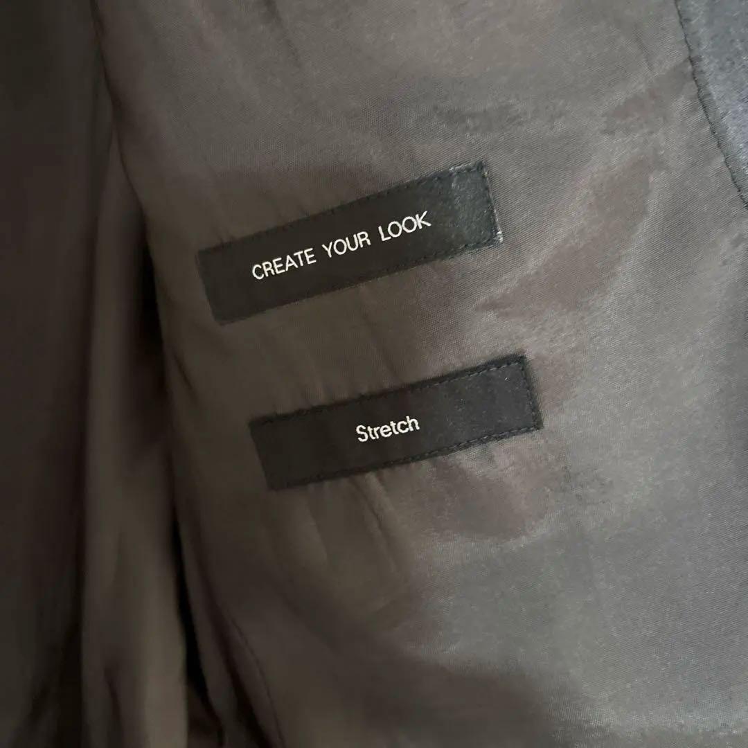 (美品) HUGO BOSS グレー ストレッチスーツ