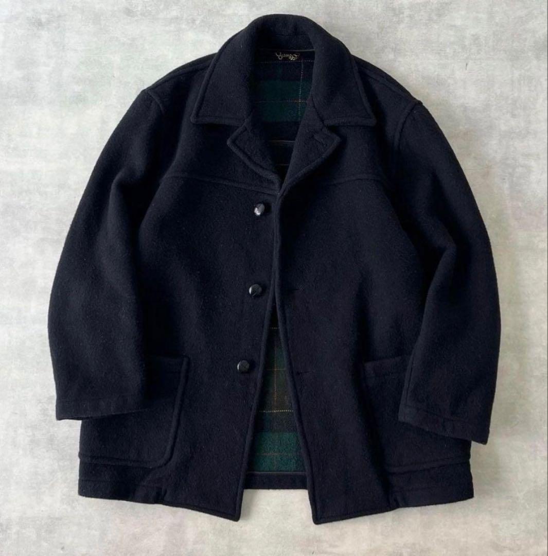 vintage　90s PコートBROOKSBROTHERS　紺色　ハーフコート