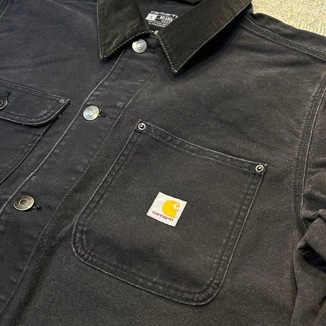 Aged加工 Carhartt カーハート チョアコート ジャケット L 黒