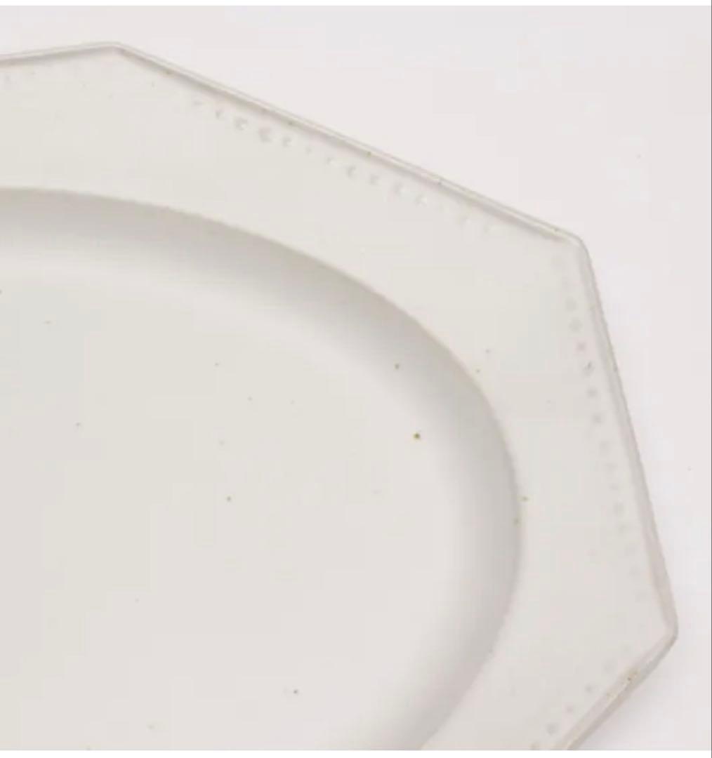 吉田健宗さん白釉オクトゴナル長皿 2枚