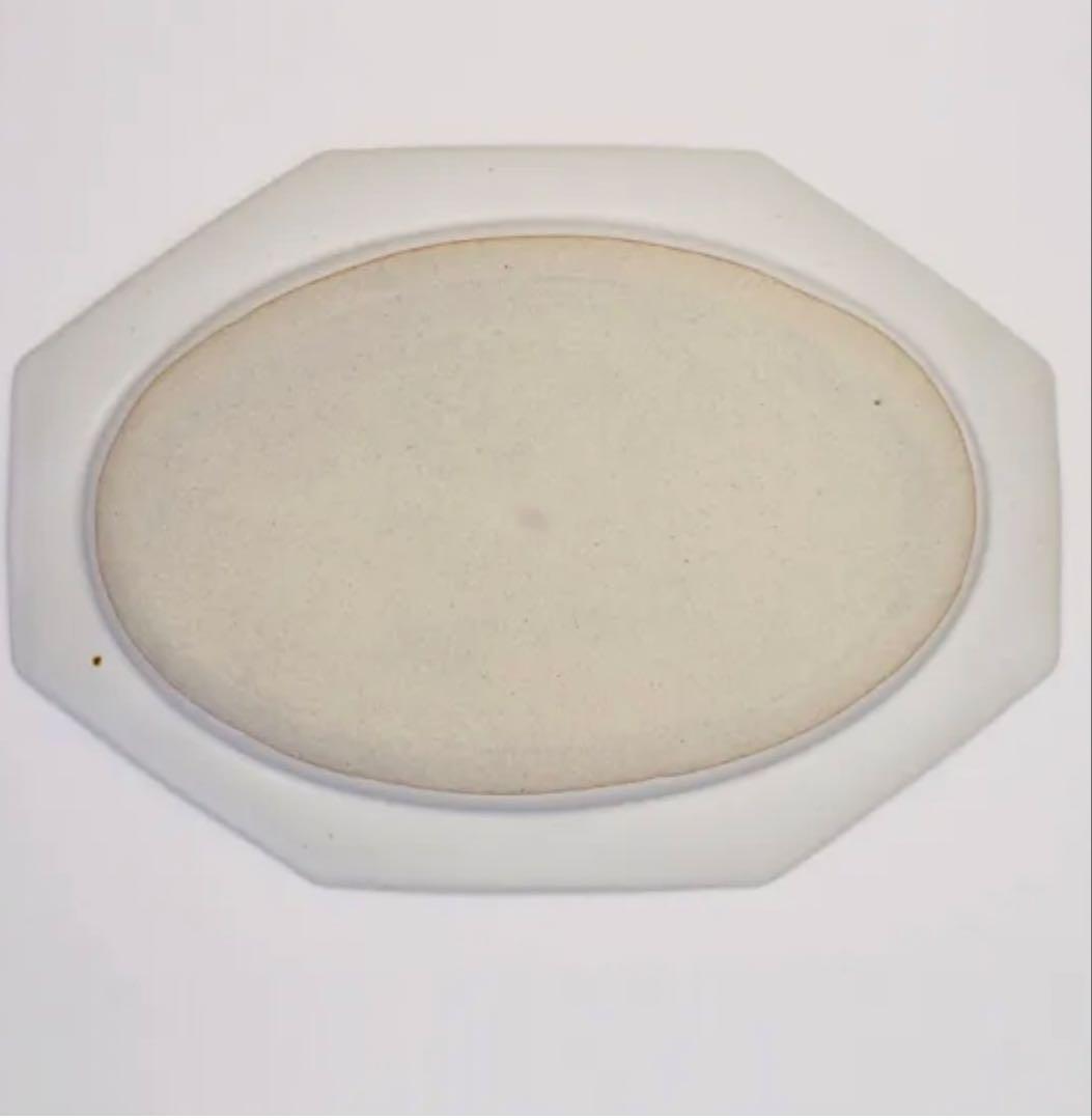 吉田健宗さん白釉オクトゴナル長皿 2枚