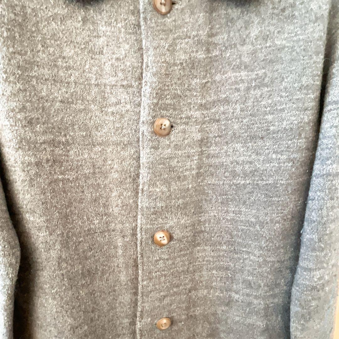 45R ステンカラーコート ニット ウール アルパカ　ロング Mサイズ