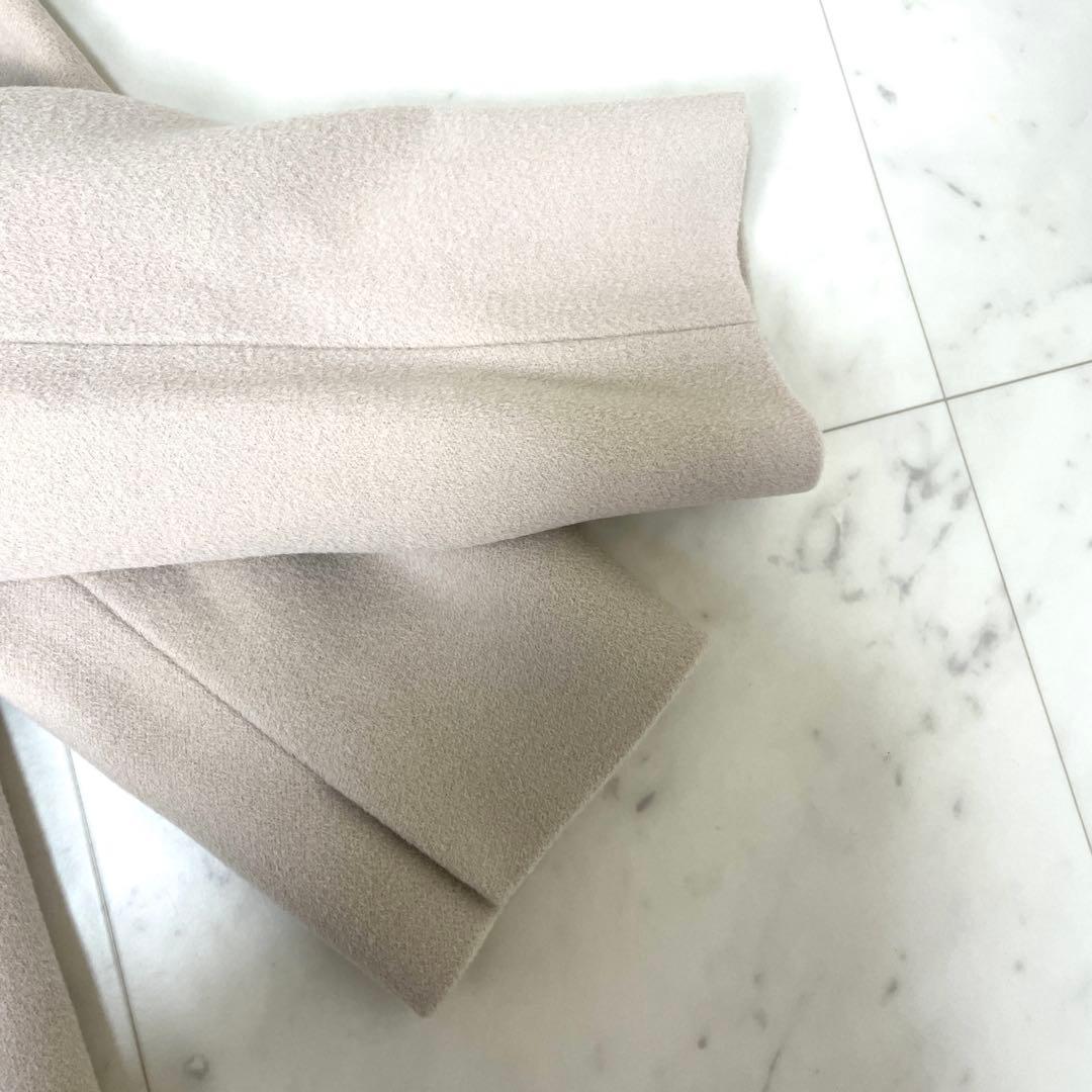 【極美品】23区 アンゴラビーバー チェスターコート ベージュ 40 L