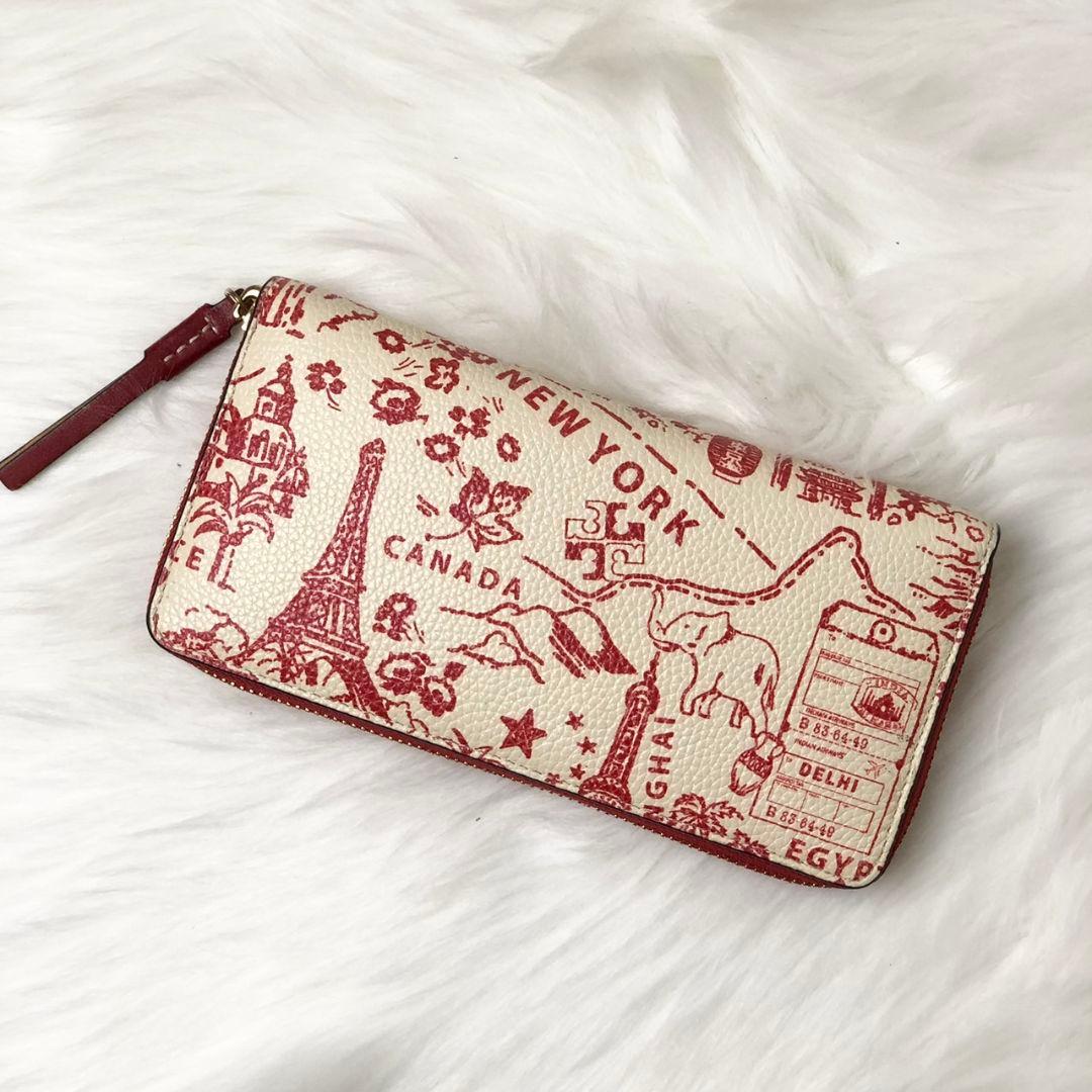 【レア美品】トリーバーチ 長財布 ペリー プリンテッド ジップ コンチネンタル