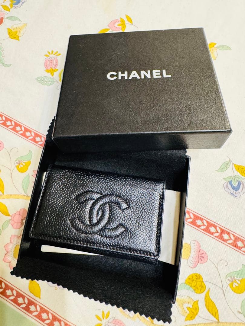 aoi未使用CHANEL ブラックレザー キーケース