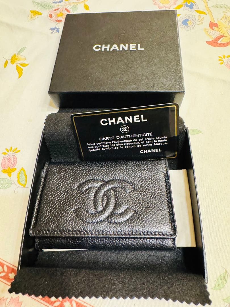 aoi未使用CHANEL ブラックレザー キーケース