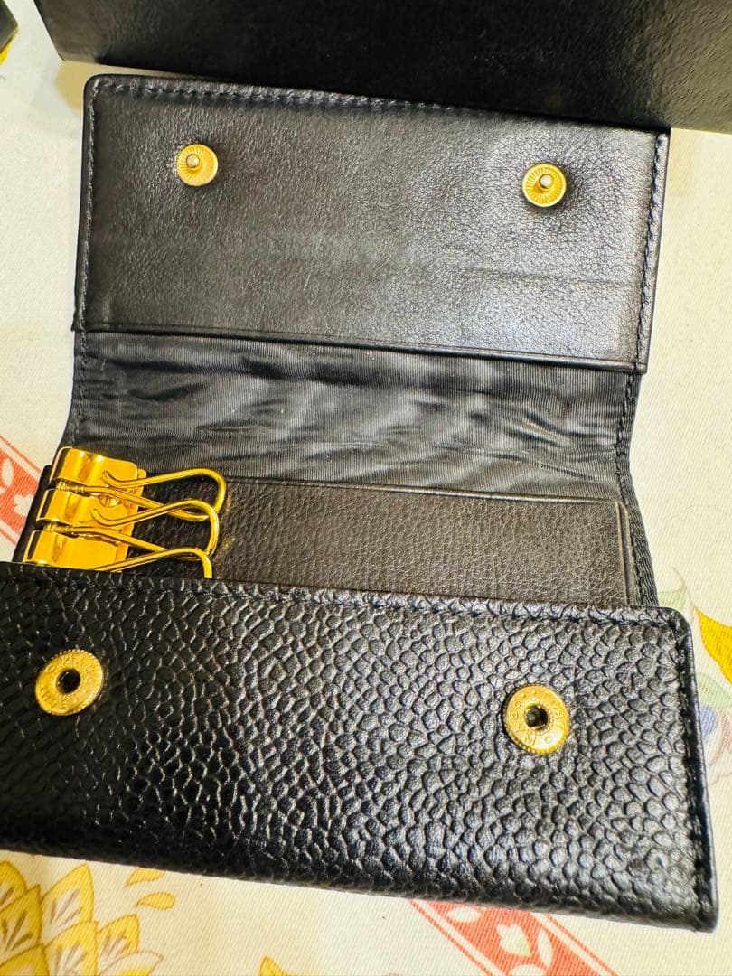 aoi未使用CHANEL ブラックレザー キーケース