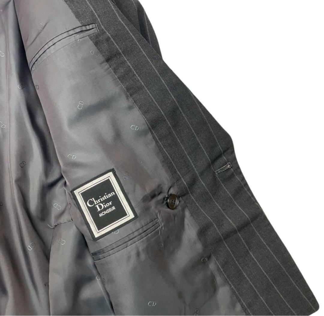 値下げ可能 美品☆Christian Dior ストライプWボタンセットアップ