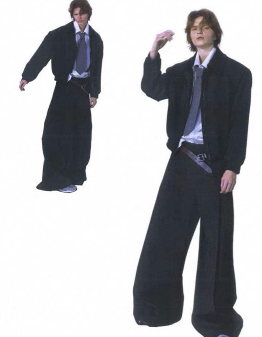 Fax Copy Express wide leg pants ブラック
