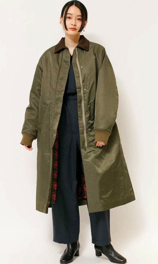 JOHNBULL ジョンブル ナイロンツイル ロング MA-1 コートMサイズ