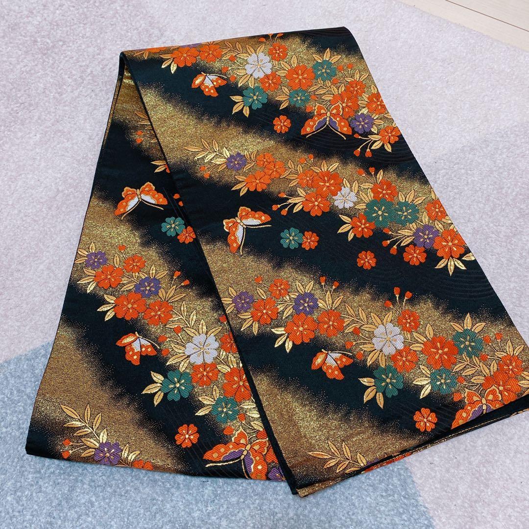 七五三 7歳 正絹 着物 袋帯 バッグ 草履 小物 フルセット 赤 金 黒