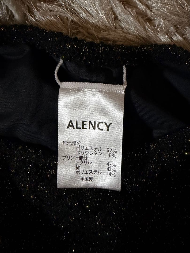 【値下げ】ALENCY ラメ入りブラック水着 セパレート