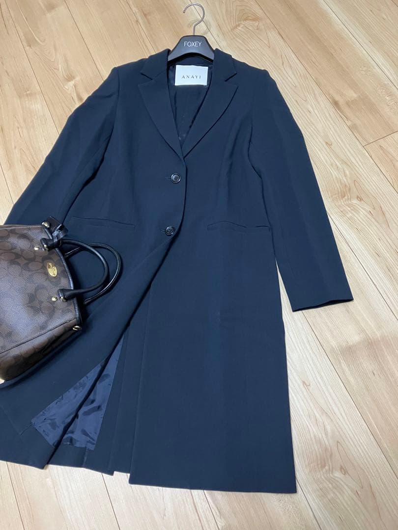 ANAYI チェスターコート　ネイビー　アナイ