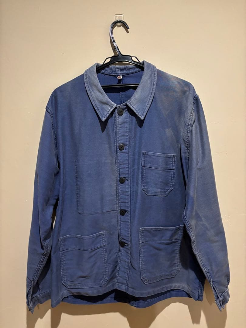 フレンチワークジャケット　モールスキン　ビンテージ