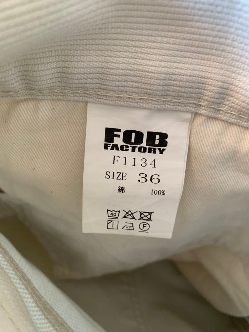 FOB FACTORY エフオービー F1134 ピケパンツ W36 日本製