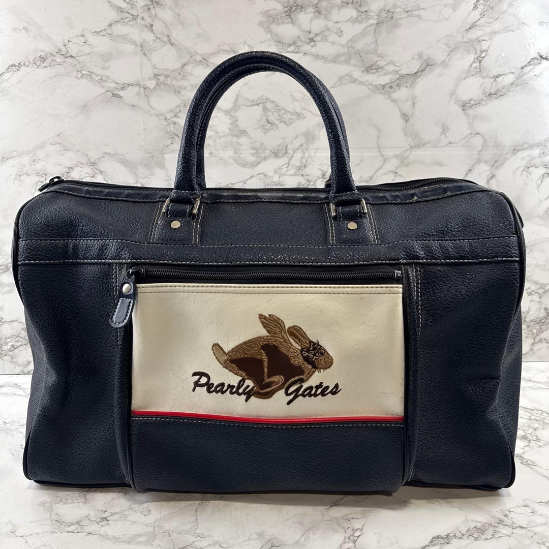 デッドストックPEARLY GATESバーリーゲイツ PVCレザーボストンバッグ