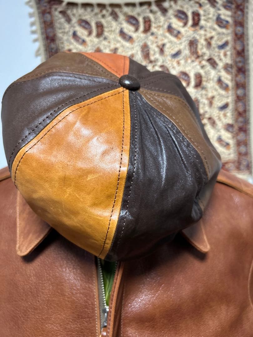 ア*ロ様 希少　リアルマッコイズ　ホースハイド　レザーキャスケット