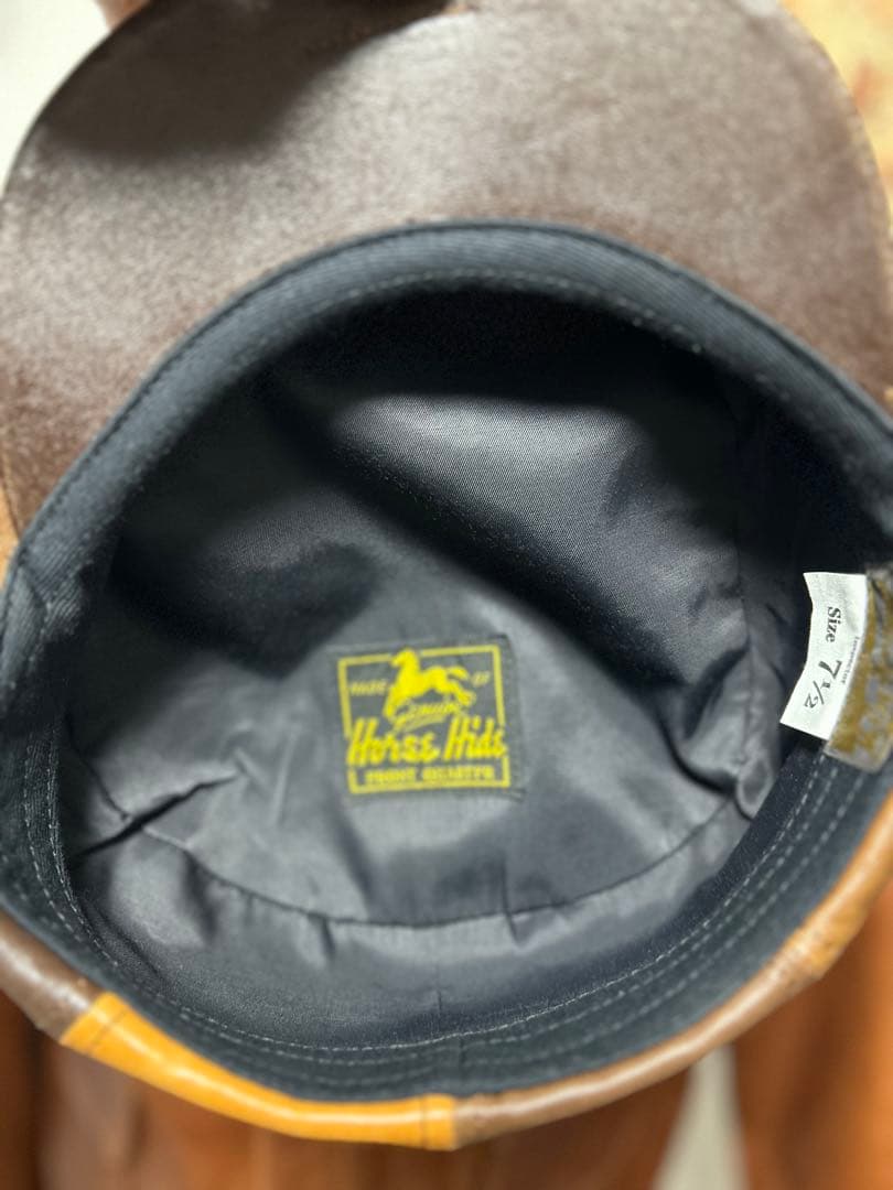 ア*ロ様 希少　リアルマッコイズ　ホースハイド　レザーキャスケット