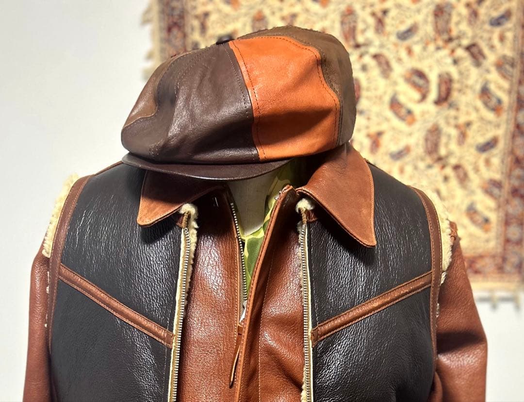 ア*ロ様 希少　リアルマッコイズ　ホースハイド　レザーキャスケット