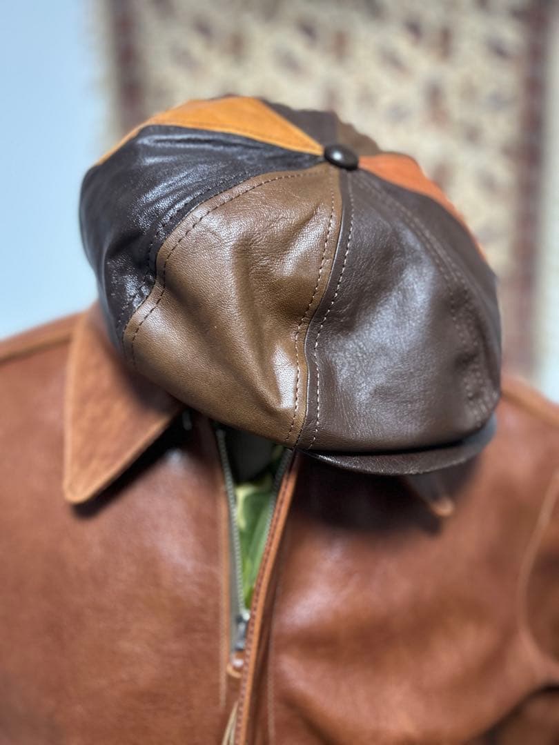 ア*ロ様 希少　リアルマッコイズ　ホースハイド　レザーキャスケット