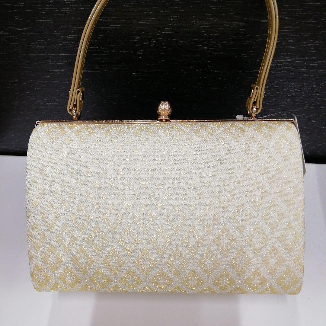 新品未使用 礼装用 佐賀錦ゴールド系草履バッグセット　フリーサイズ OL-1