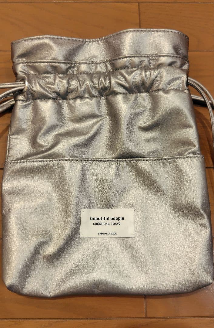 【新品未使用】beautiful people 2WAYレザー巾着バッグ